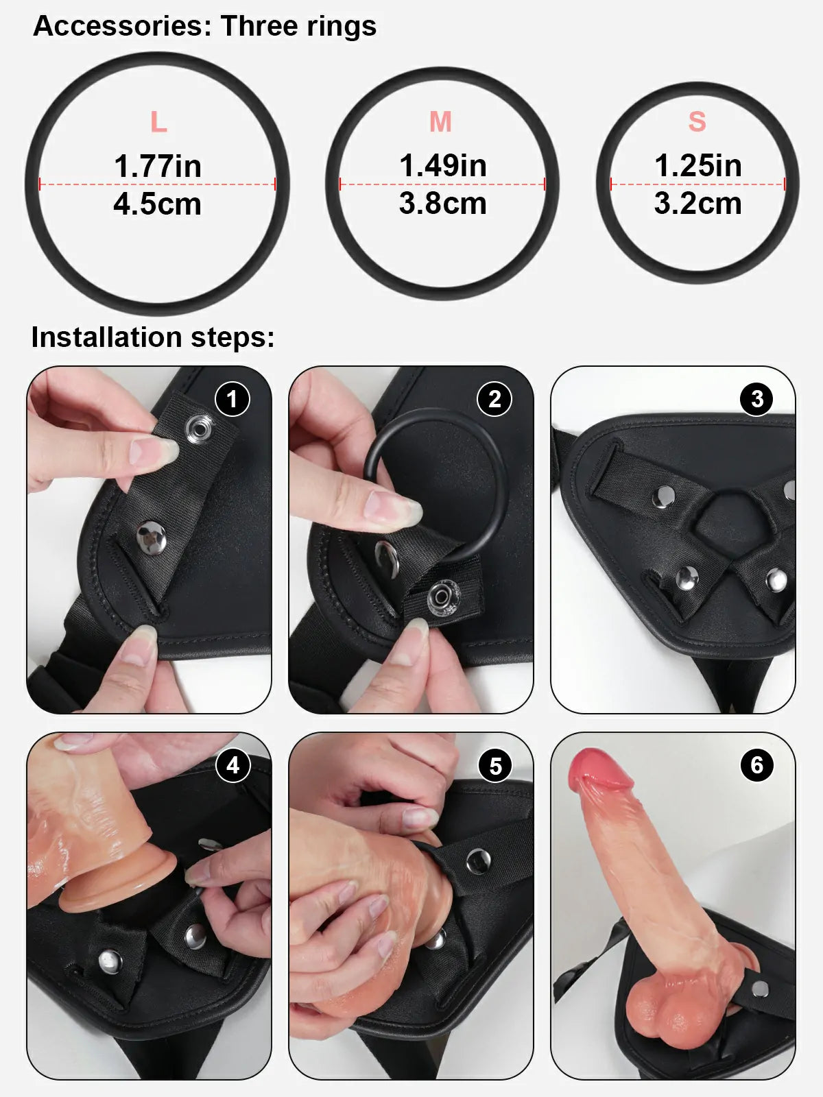Adjustable PU Leather Strap-On Harness with Soft TPE Lining for Suction Cup Dildos