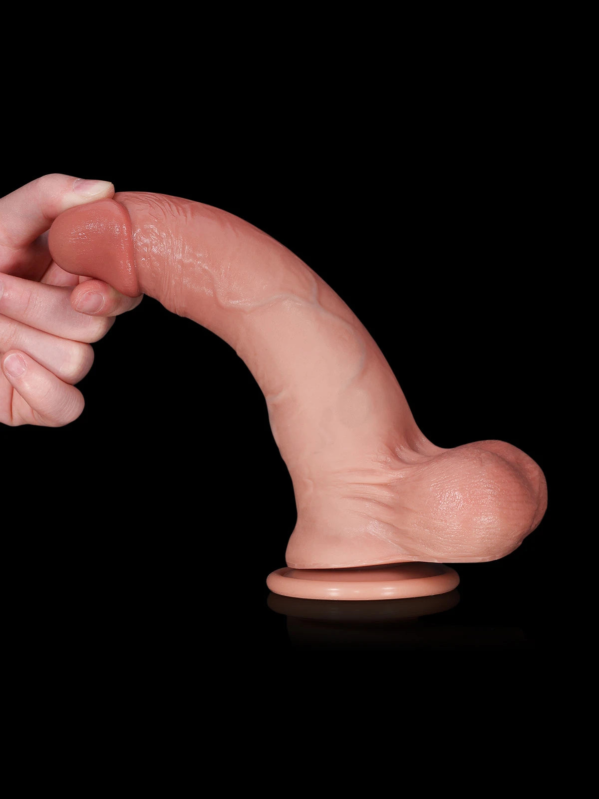Billy 8.7" x 1.7" Sliding Skin Dildo with Moving Balls and Realistic Foreskin