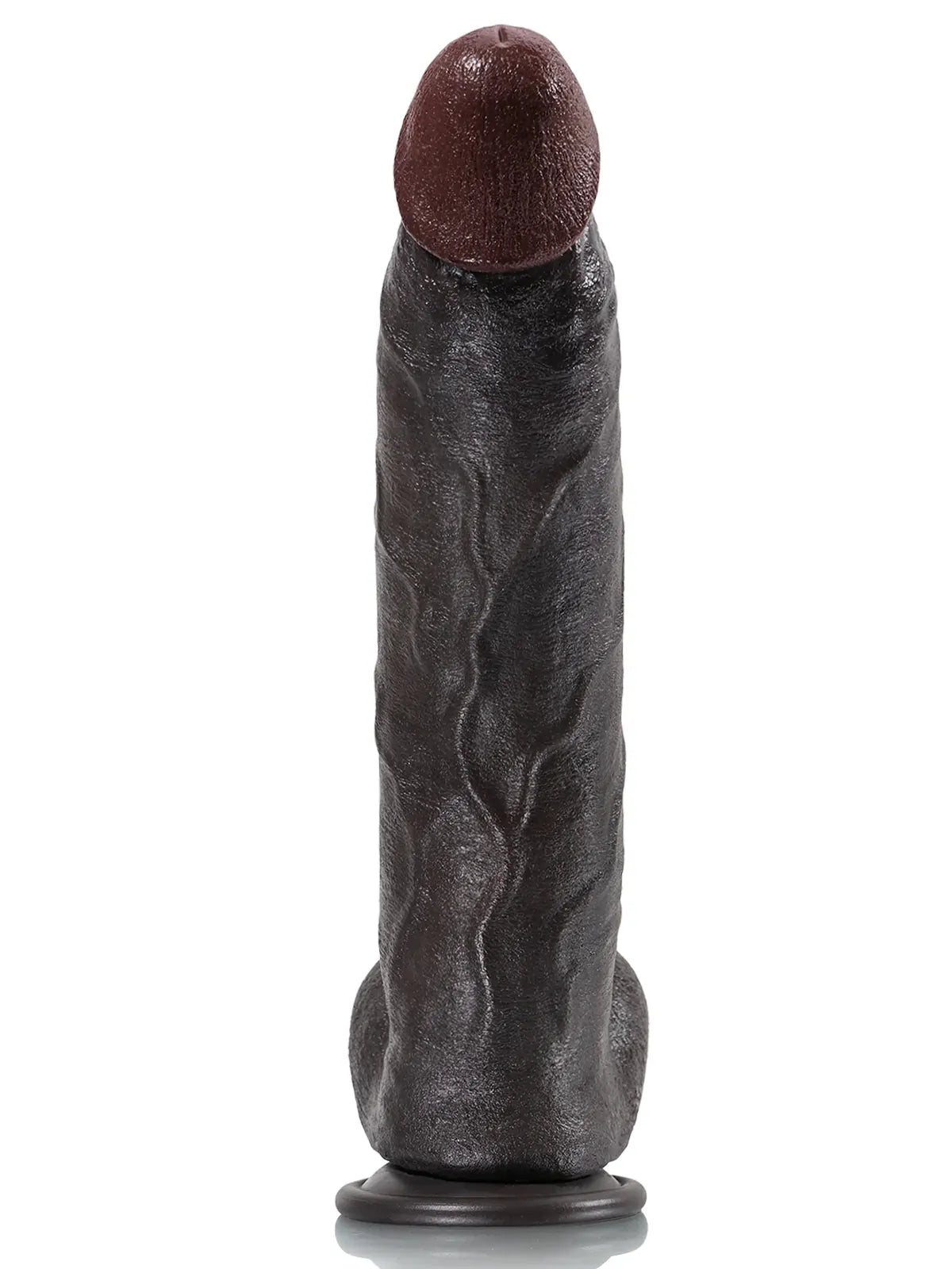 Farid 12.2" x 2.4" Curved Realistic Black Dildo with Tapered Tip