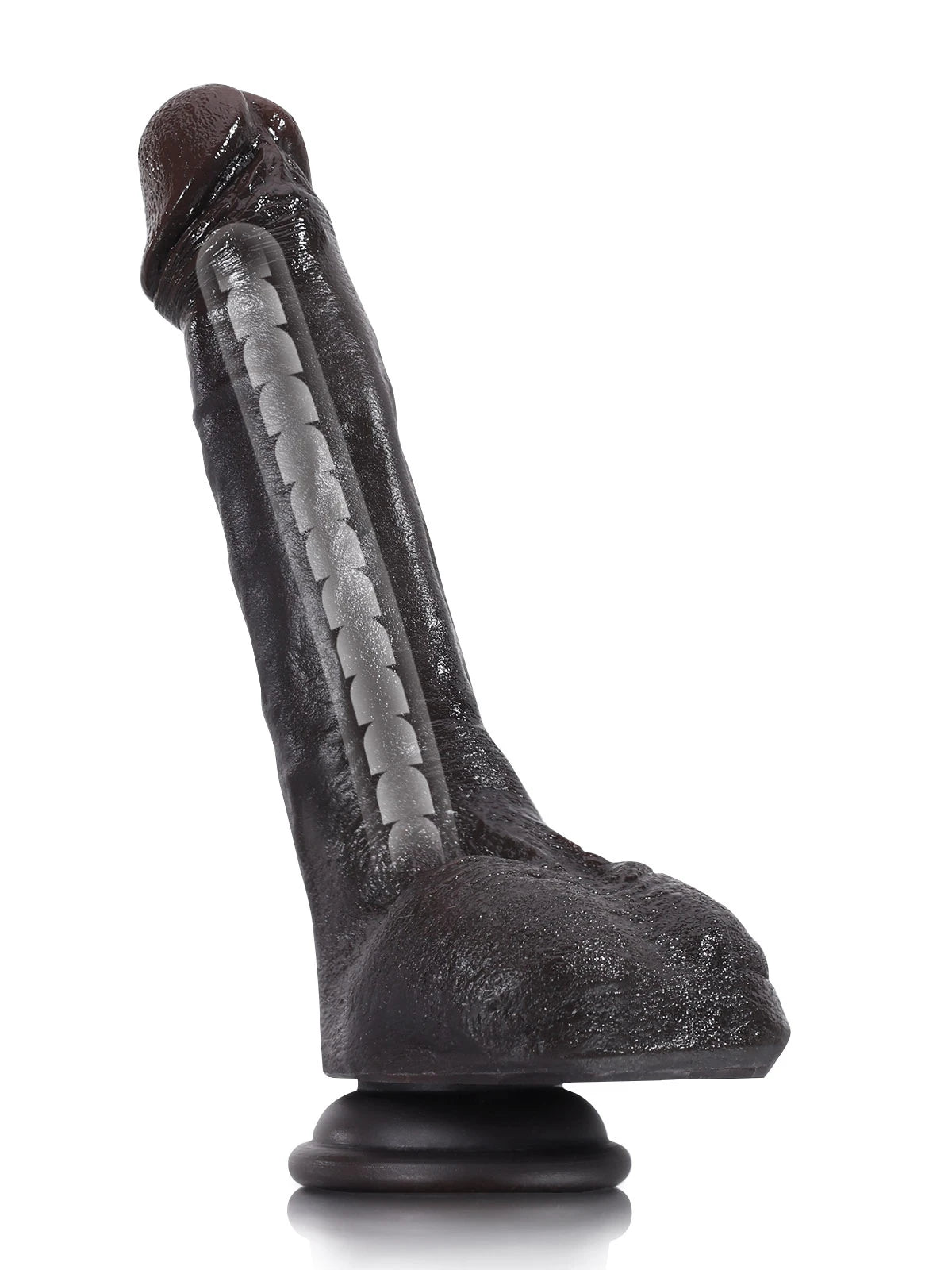 Jodie 8.3" x 1.5" Midnight Black Suction Dildo – Real-Feel Dual Density Silicone