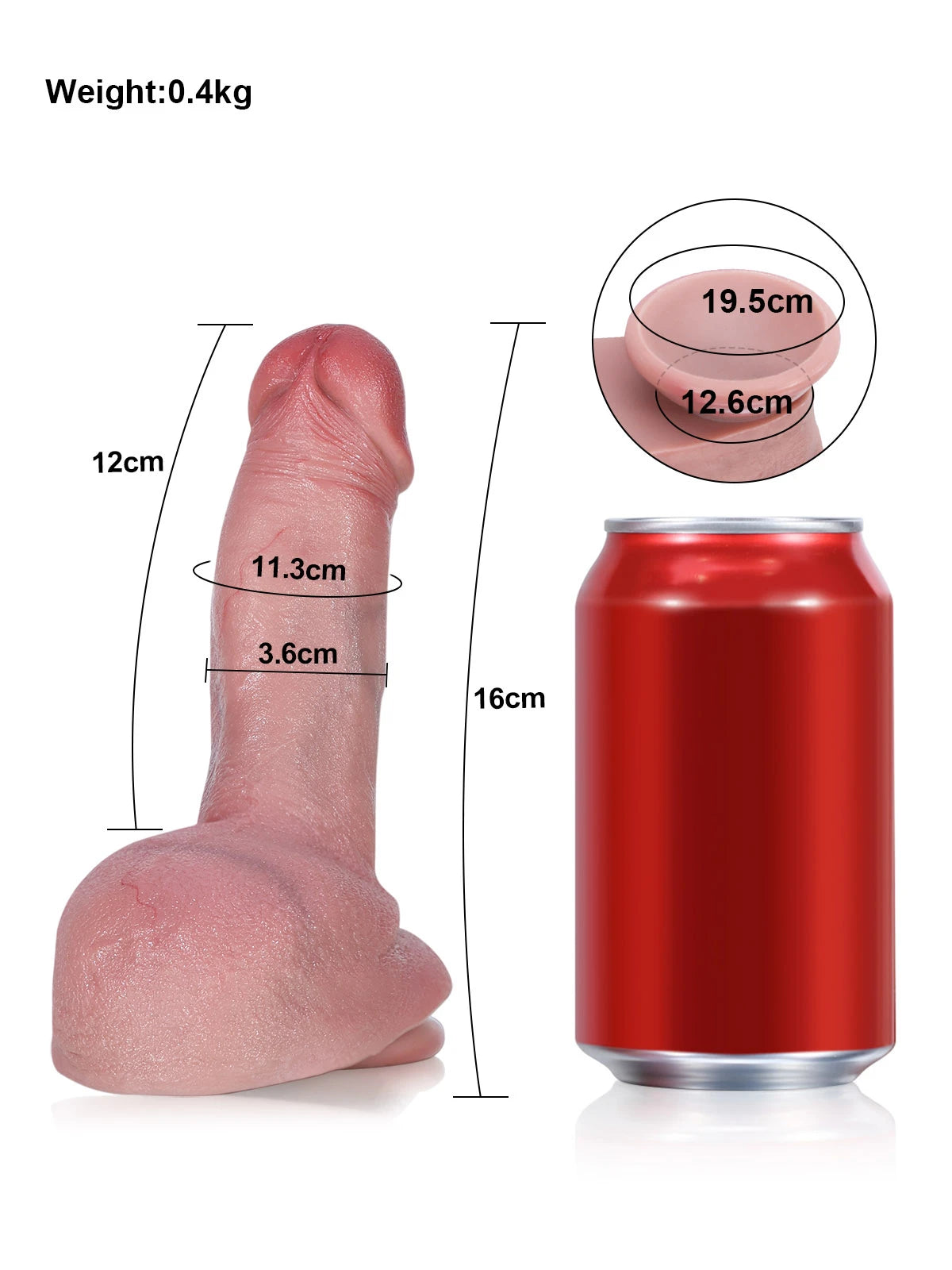 Julian 6.3" x 1.4" Compact Realistic Beginner Dildo with Big Soft Balls