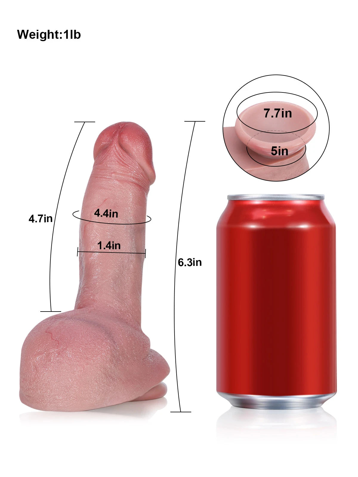 Julian 6.3" x 1.4" Compact Realistic Beginner Dildo with Big Soft Balls
