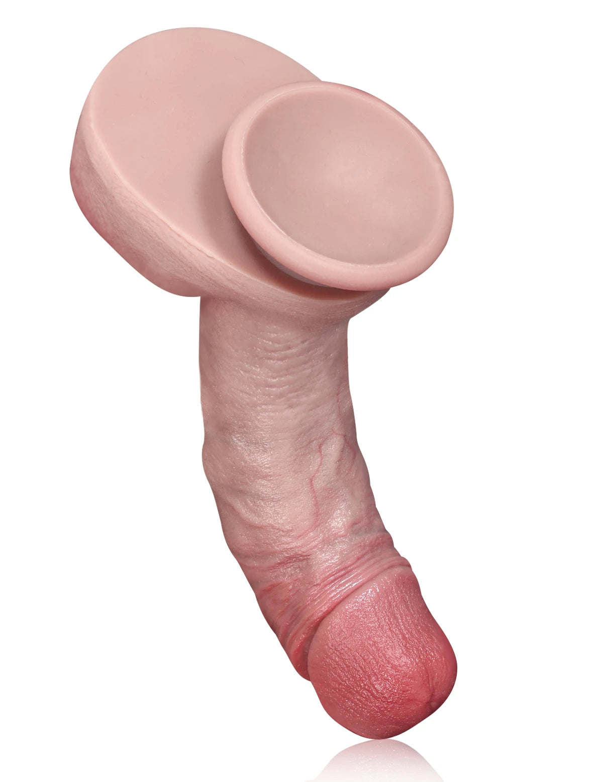 Reece 7.6" x 2" Curved Realistic Dildo with Lifted Glans and Texture