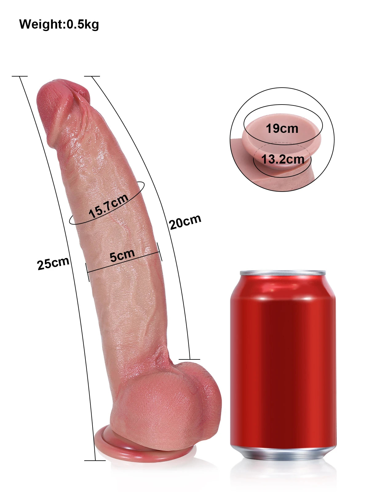 Shane 9.8 x 2 Slim Tip Realistic Dildo with Bendable Core and Fullness