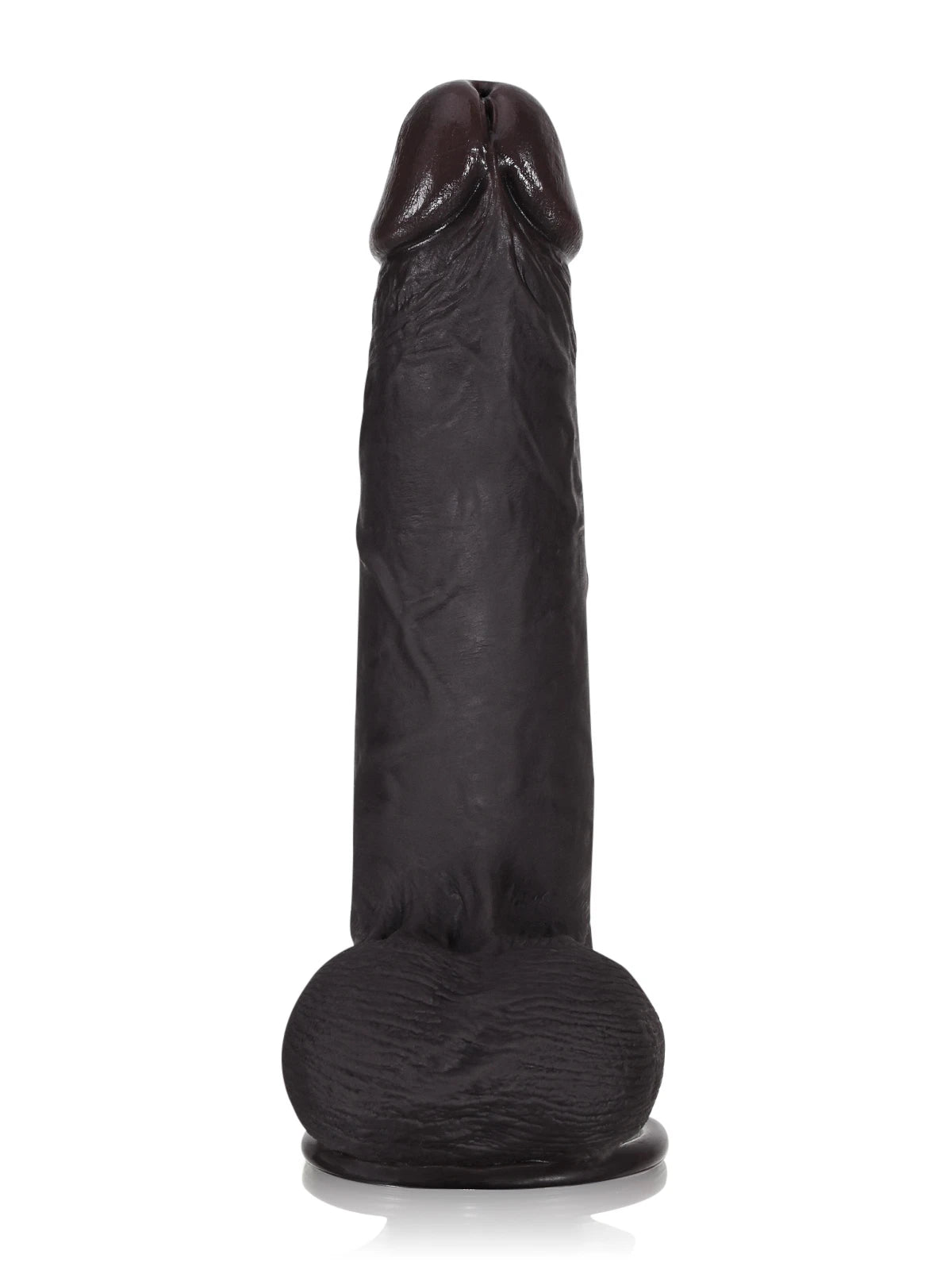Billy 8.7" x 1.7" Sliding Skin Black Dildo with Moving Balls and Realistic Foreskin