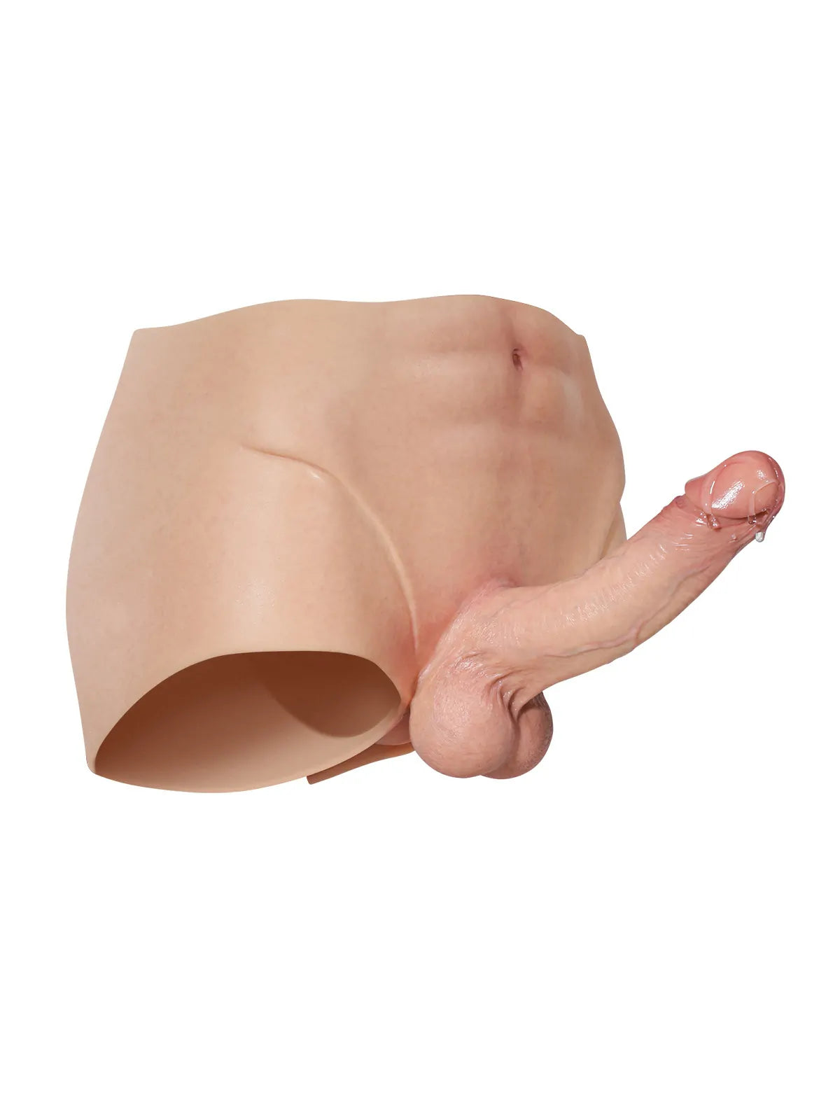 Seamless Strap-On Harness with Built-In Silicone Dildo, Dual Density & Stretch Waistband