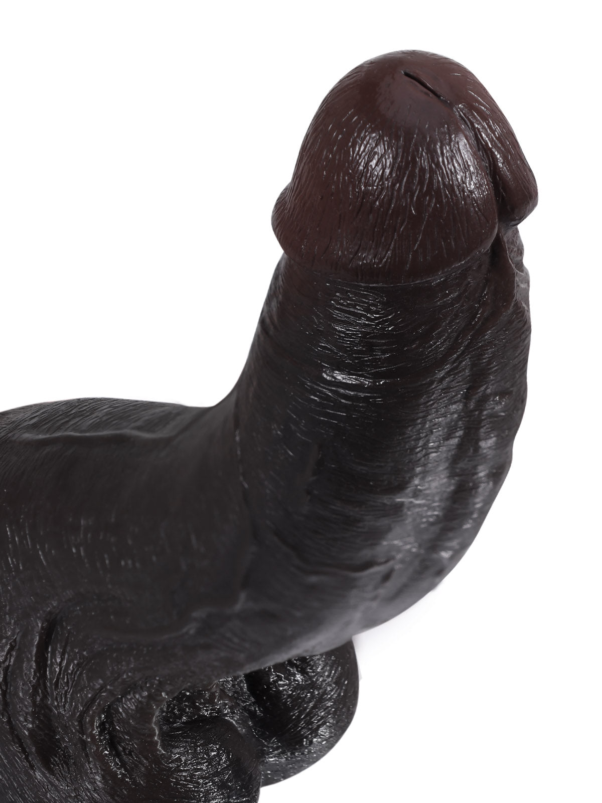 Cameron 9.4" x 2" Curved Realistic Black Dildo with Tapered Glans