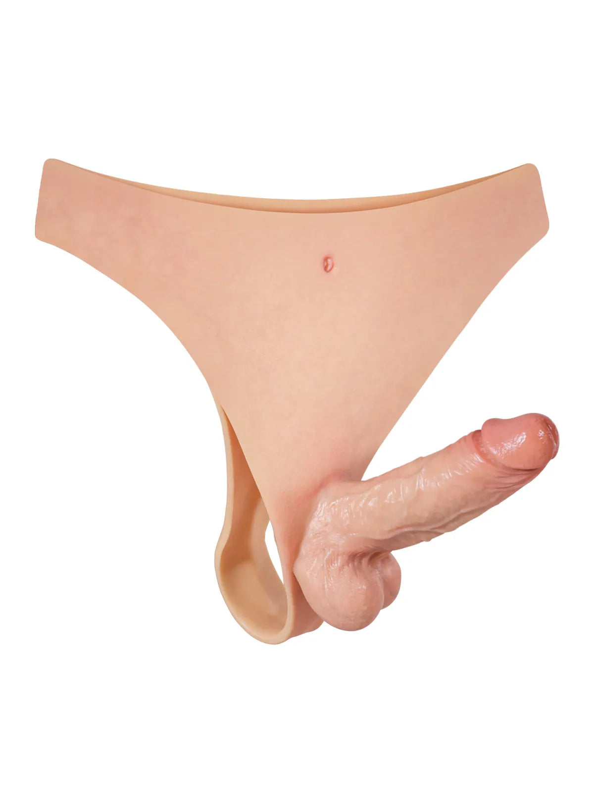 Comfort Fit Silicone Strap-On with Solid Shaft, Soft Moving Balls & Adjustable Waistband