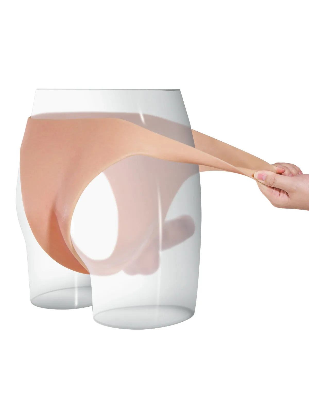 Comfort Fit Silicone Strap-On with Solid Shaft, Soft Moving Balls & Adjustable Waistband