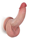 Ellio 7.7" x 1.6" Curved Beginner Realistic Dildo with Small Glans & Soft Balls