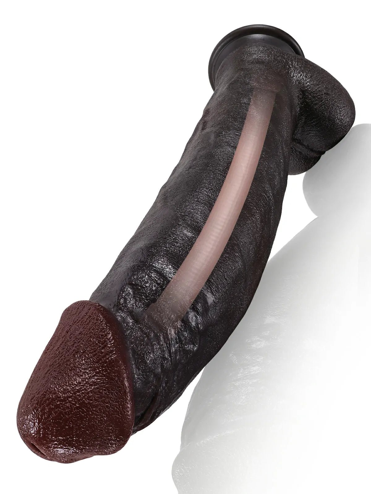 Farid 12.2" x 2.4" Curved Realistic Black Dildo with Tapered Tip