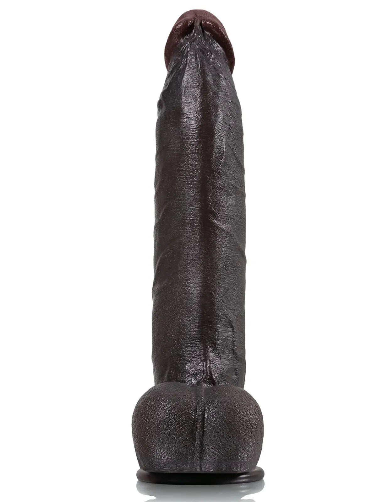 Farid 12.2" x 2.4" Curved Realistic Black Dildo with Tapered Tip