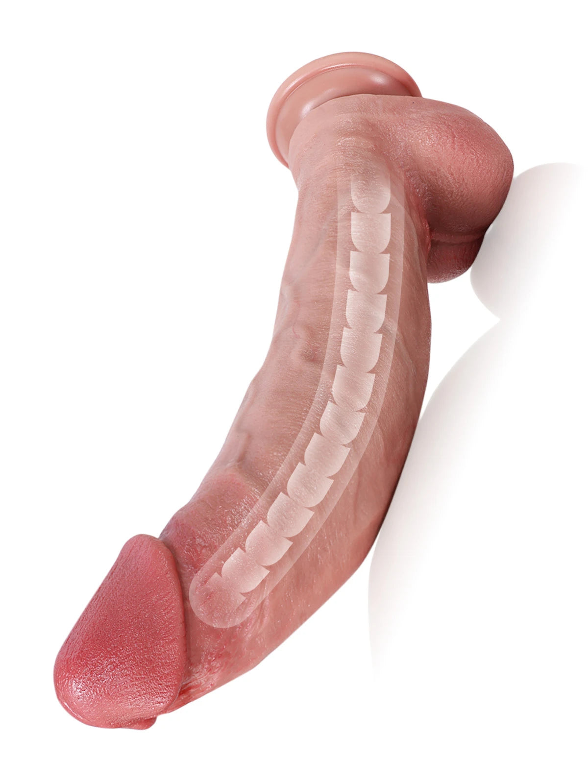 Farid 12.2" x 2.4" Massive Curved Big Soft Silicone Dild