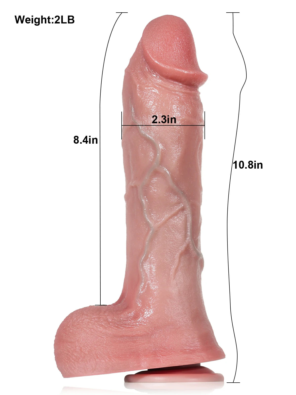 Hagen 10.8" × 2.3" Realistic Veined Heated Dildo