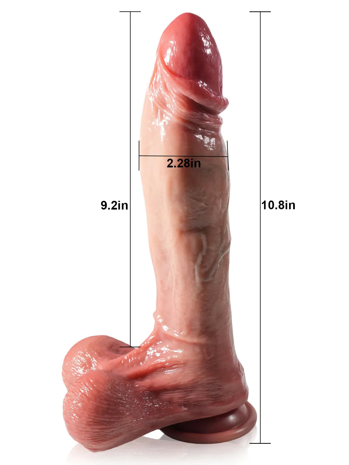 Jameson 10.8" x 2.2" Telescopic Thrusting & Vibrating Silicone Dildo with 7 Modes