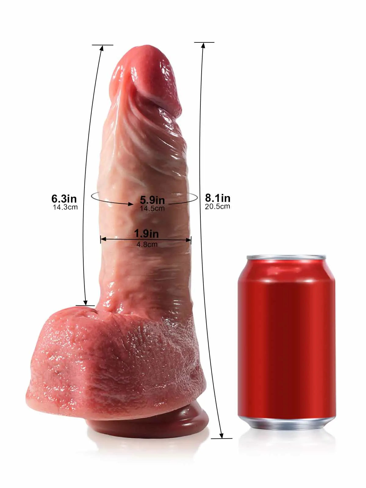 Jeremy 8" x 1.8" Silicone Thrusting Dildo with 7 Thrust Modes & 3 Vibrations