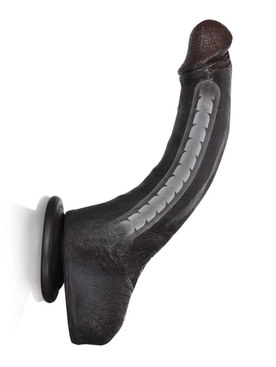 Jodie 8.3" x 1.5" Midnight Black Suction Dildo – Real-Feel Dual Density Silicone
