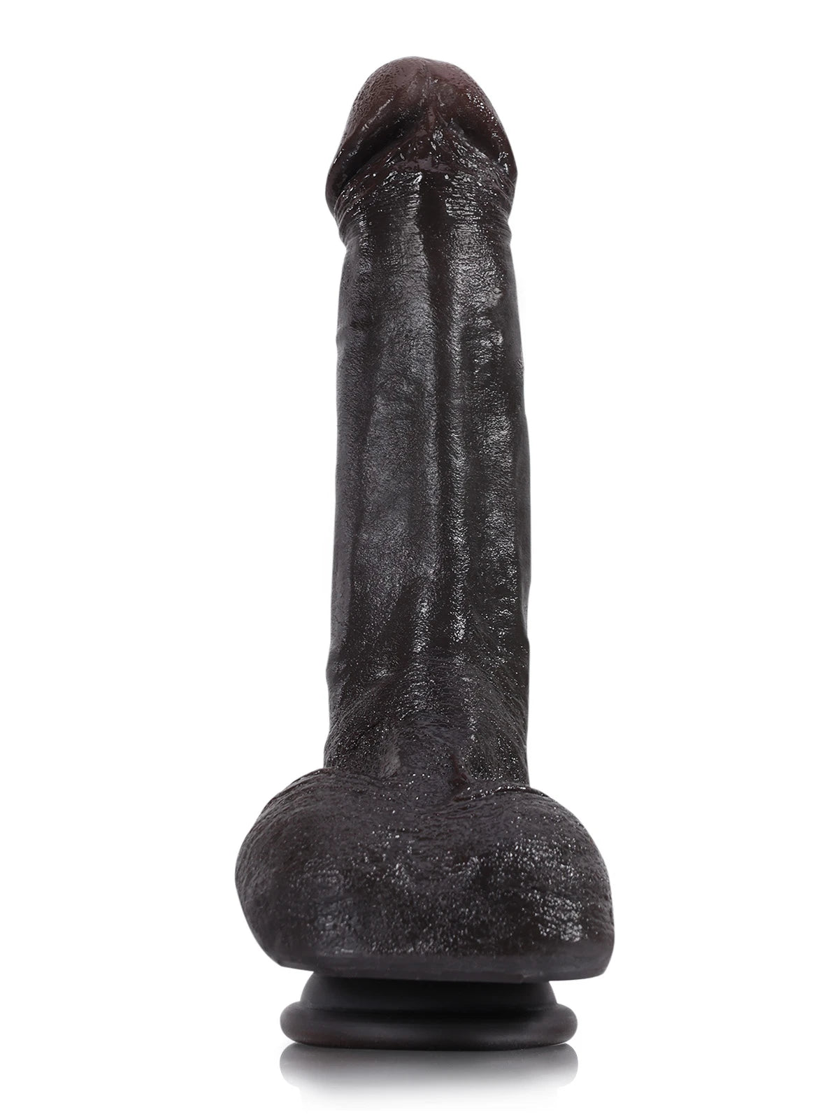 Jodie 8.3" x 1.5" Midnight Black Suction Dildo – Real-Feel Dual Density Silicone