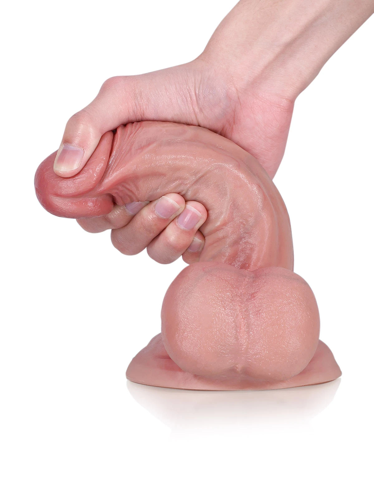 John 8.3" x 2" Thick Realistic Silicone Dildo with Firm Balls