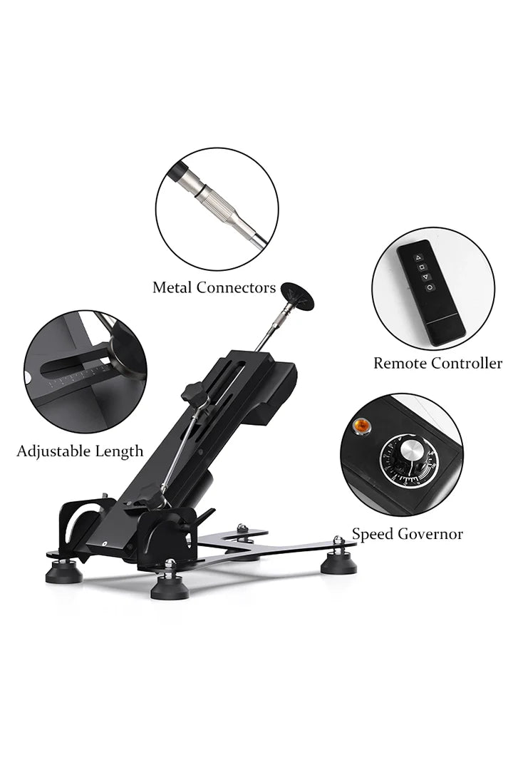 La Vibeo Thrusting Sex Machine, 64.8W Motor, 3-15cm Stroke, 10 Speeds, Wireless Remote