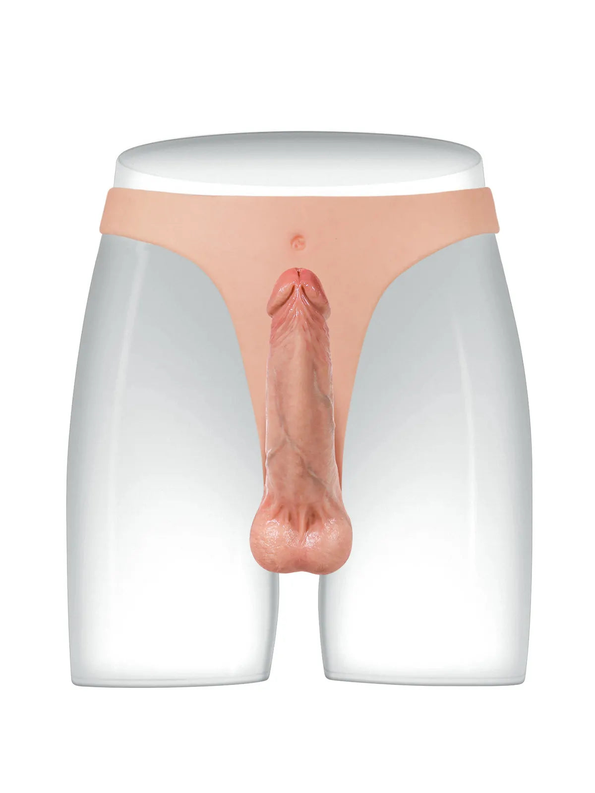 Lightweight Silicone Strap-On with Solid Shaft, Soft Balls & Slim Adjustable Waist Strap