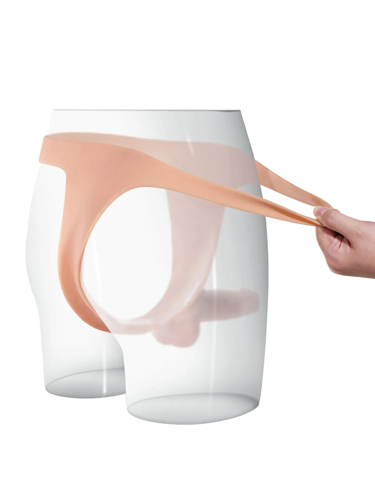 Lightweight Silicone Strap-On with Solid Shaft, Soft Balls & Slim Adjustable Waist Strap