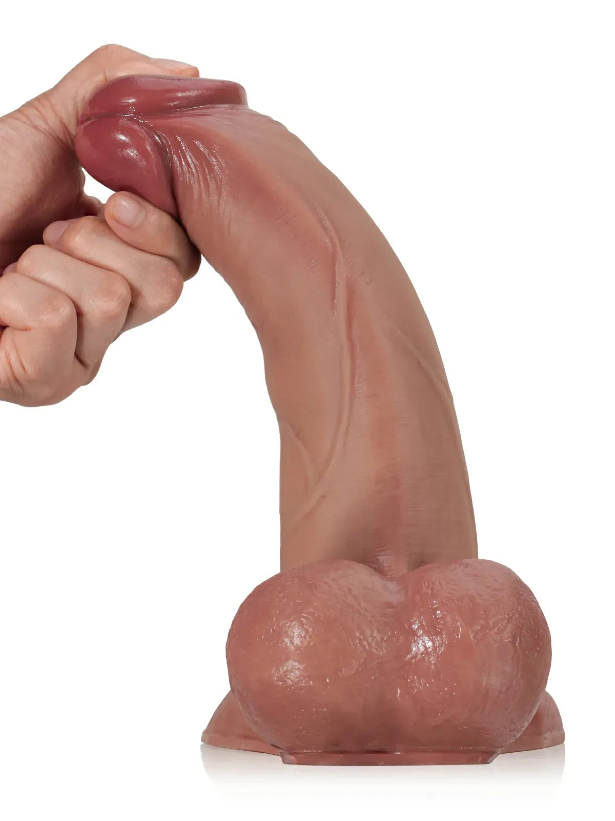 Patriot 9.4" x 2.1" Sliding Skin Realistic Dildo with Vac-U-Lock Base and Pink Glans