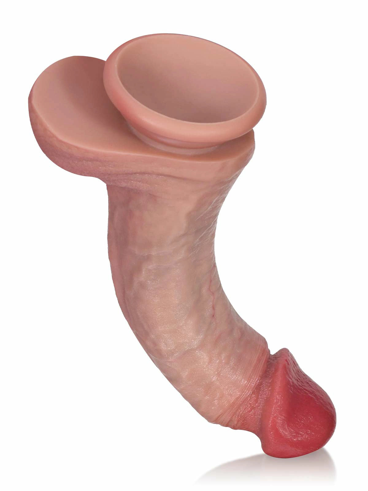 Sebastian 7.7" x 1.6" Curved Ridged Textured Life Like Dildo
