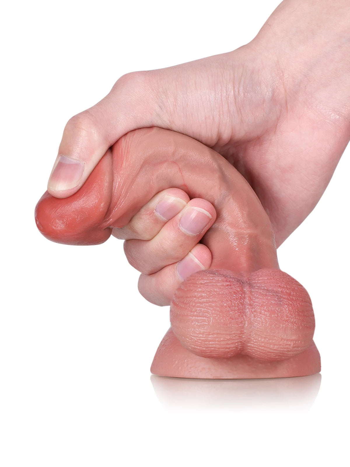 Smith 6" x 1.3" Small Realistic Beginner Dildo with Soft Swinging Balls
