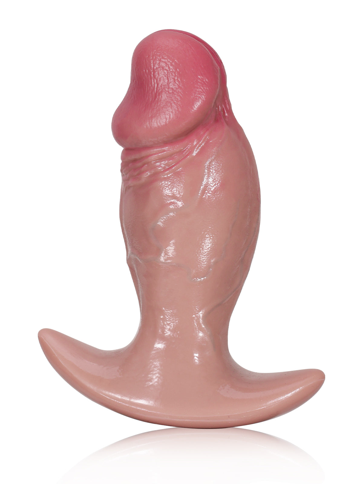 Torpedo 8.4" x 3" Thick Realistic Dildo with Ergonomic Handle and Pink Sculpted Head