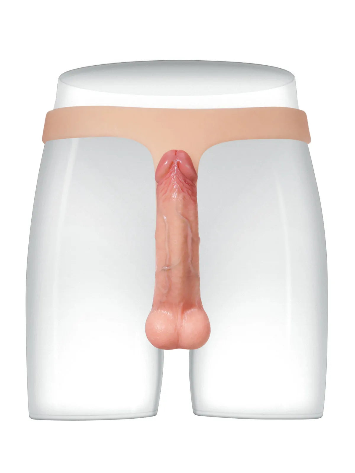 Ultra-Light Silicone Strap-On with Slim Body Fit, Solid Shaft & Soft Realistic Balls