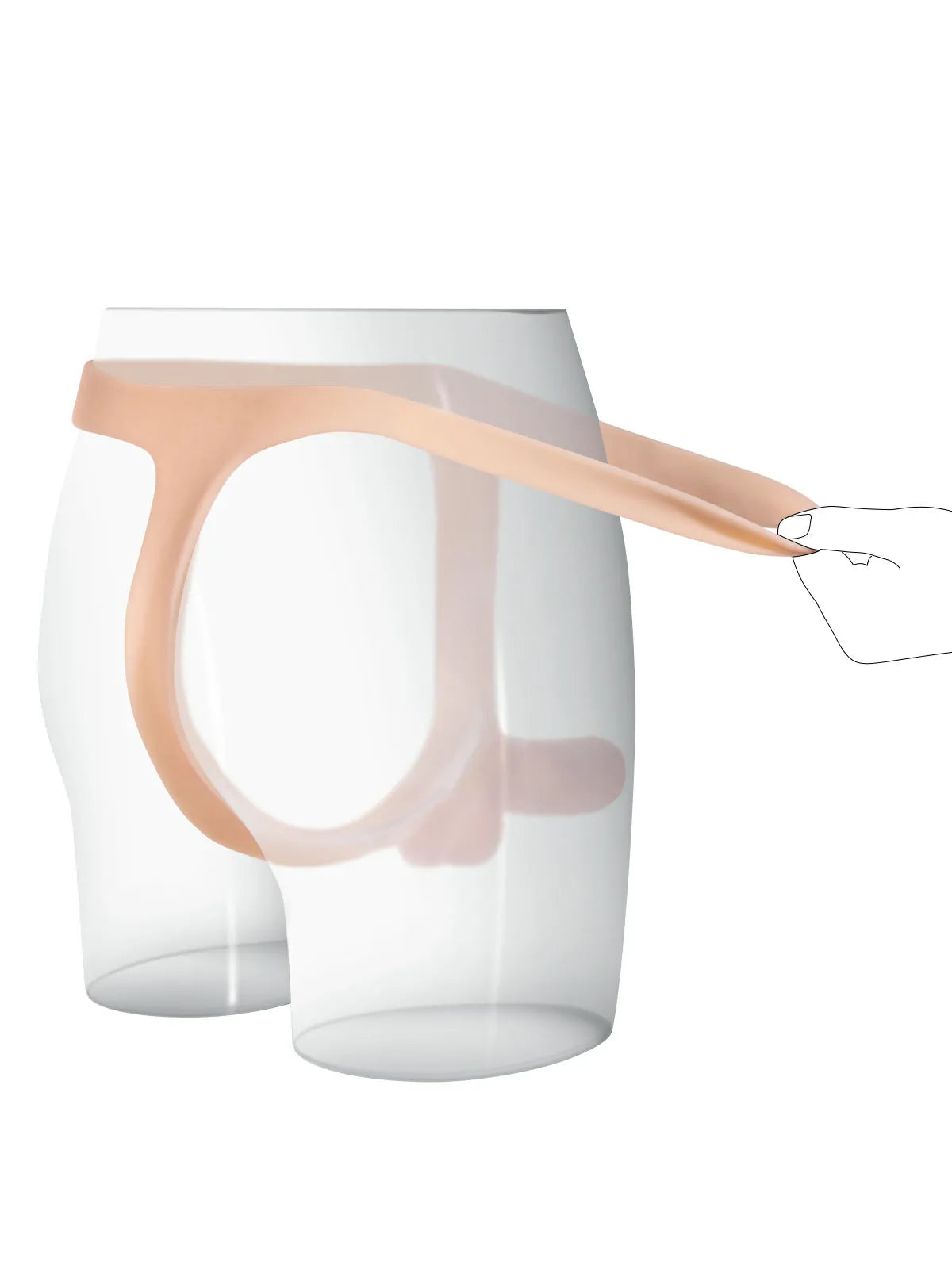 Ultra-Light Silicone Strap-On with Slim Body Fit, Solid Shaft & Soft Realistic Balls