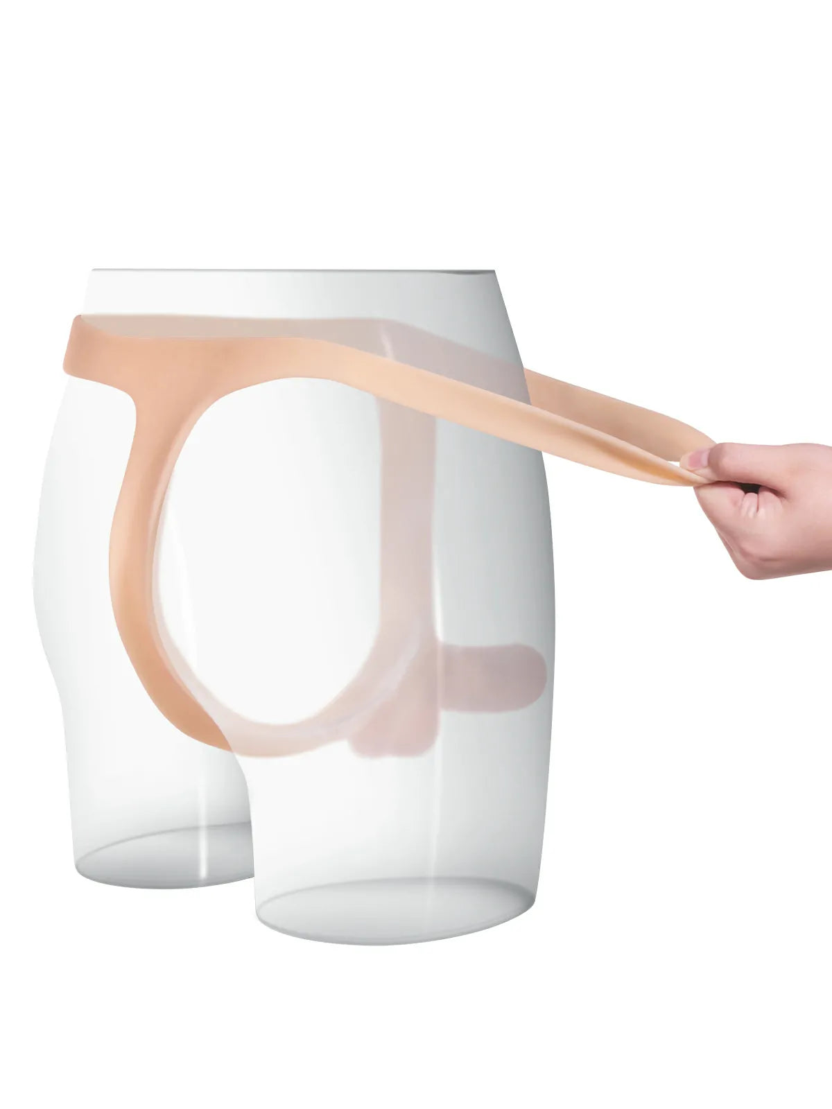 Ultra-Light Silicone Strap-On with Slim Body Fit, Solid Shaft & Soft Realistic Balls