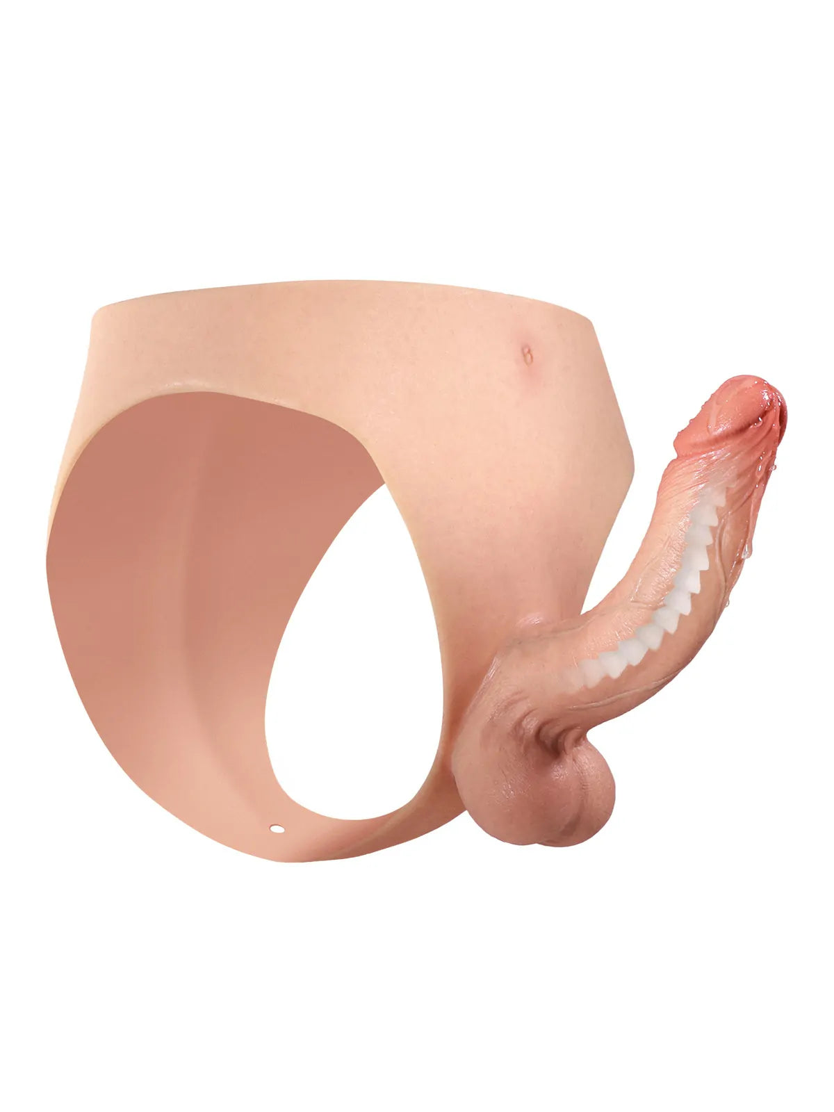 Wearable Silicone Strap-On with Bendable Core, Firm Shaft & Adjustable Waistband