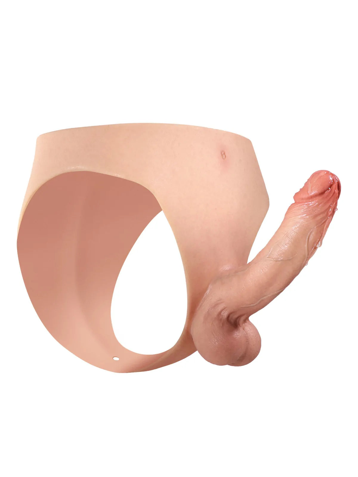 Wearable Silicone Strap-On with Bendable Core, Firm Shaft & Adjustable Waistband