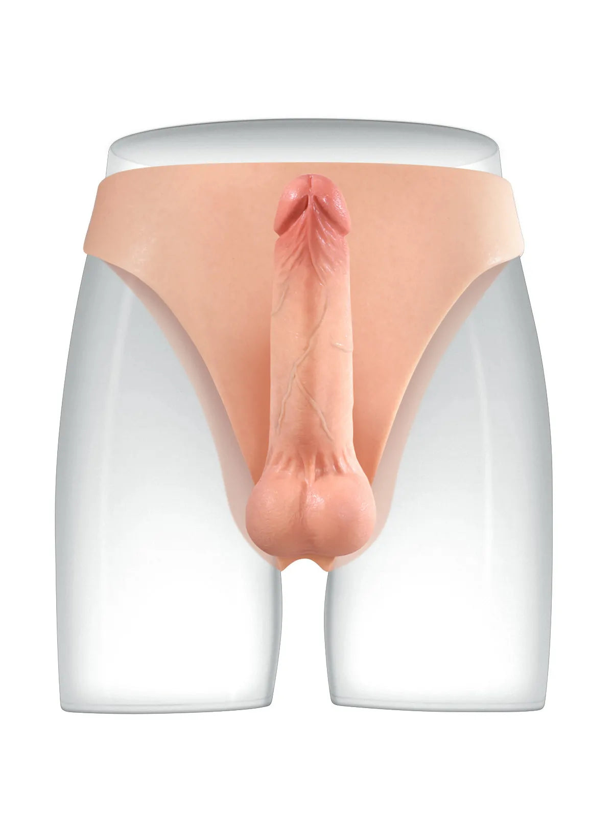 Wearable Silicone Strap-On with Bendable Core, Firm Shaft & Adjustable Waistband