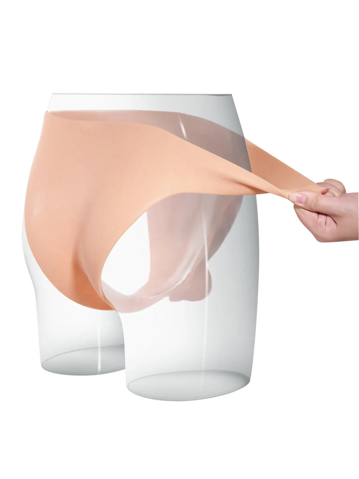 Wearable Silicone Strap-On with Bendable Core, Firm Shaft & Adjustable Waistband