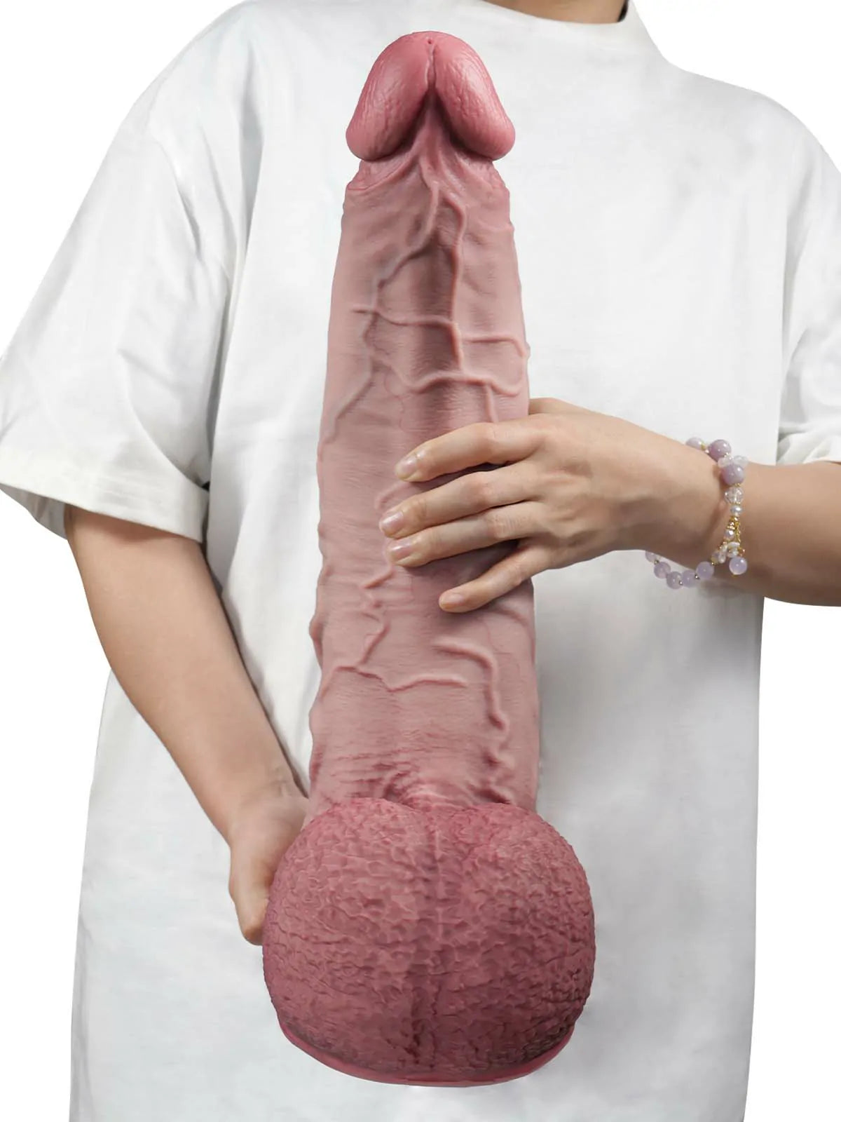 Alexander 16" x 3.7" Giant Curved Huge Realistic Dildo with Swollen Veined Balls