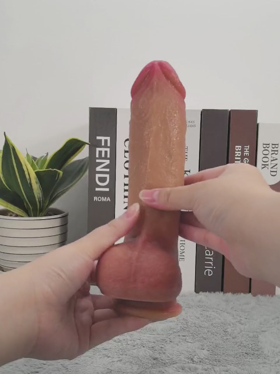 Benjamin 8.6" x 1.7" Slim Thrusting Dildo with Dual Density Silicone